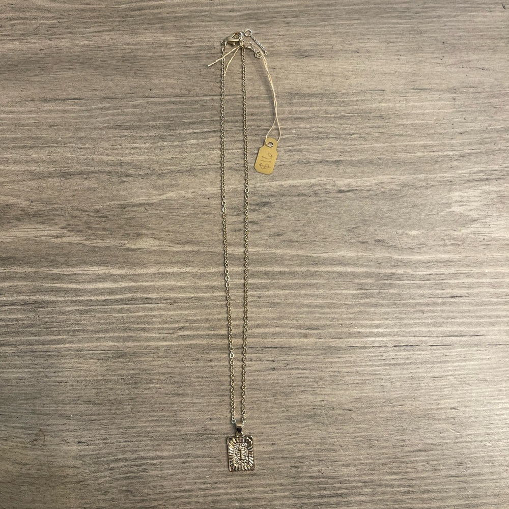 Gold Initial “I” Necklace